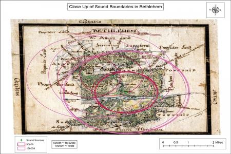Close-up of sound boundaries