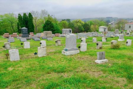 View of cemetery