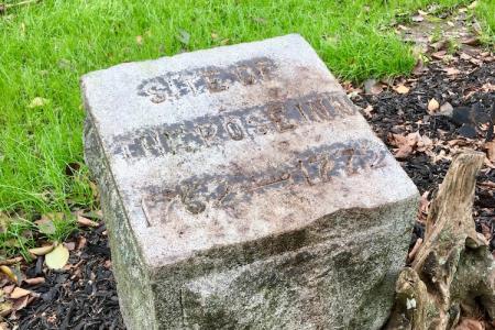 Historical marker at the site of the Rose Inn