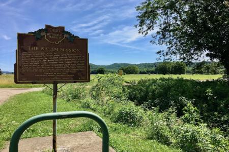 Historical marker at Salem