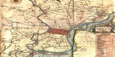 Nicholas Scull and G. Heap, A Map of Philadelphia and Parts Adjacent (1753)